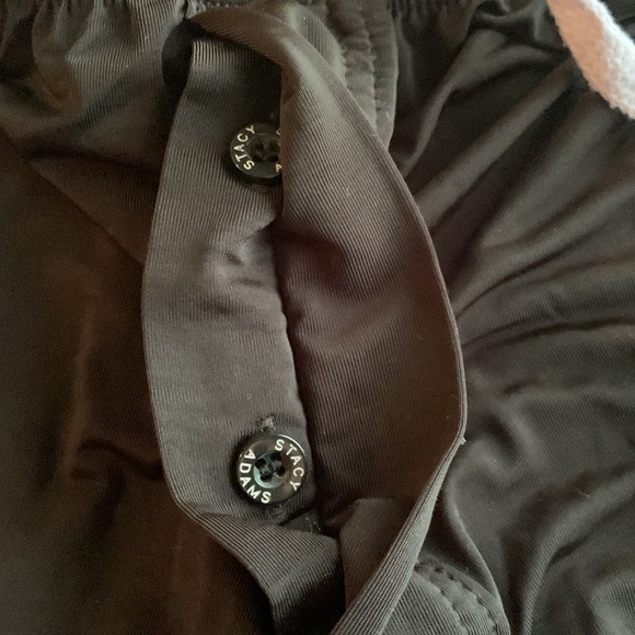 Men’s Stacy Adam’s black button fly, drawstring pajama bottoms. Size medium - Picture 6 of 7